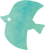 青色の鳥のイラスト