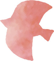 ピンクの鳥のイラスト